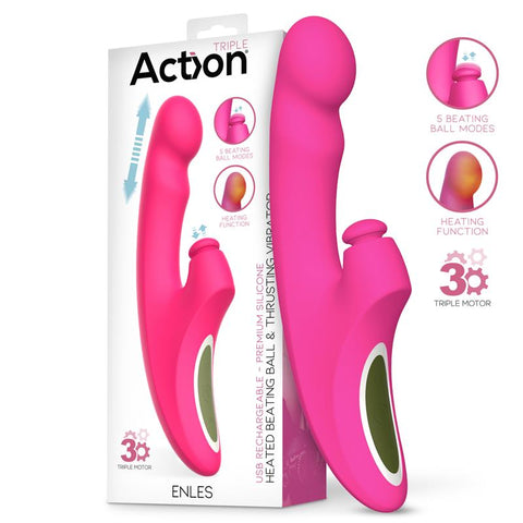 Enles vibrador con beating ball, thrusting y funcion de calor