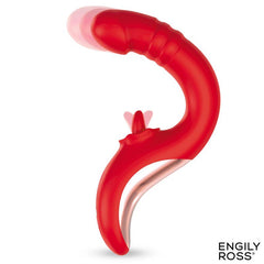 Drako vibrador con thrusting y lengua oscilante 360º