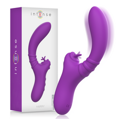 INTENSE- HARRY VIBRADOR FLEXIBLE CON LENGUA MORADO