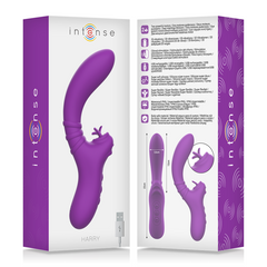 INTENSE- HARRY VIBRADOR FLEXIBLE CON LENGUA MORADO