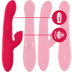 DUA VIBRADOR MULTIFUNCION RECARGABLE UP & DOWN CON LENGUA ROJO