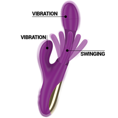 Apolo vibrador multifuncion recargable 7 vibraciones con lengua oscilante morado