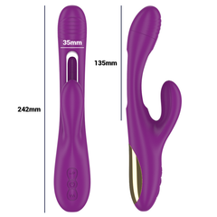 Apolo vibrador multifuncion recargable 7 vibraciones con lengua oscilante morado