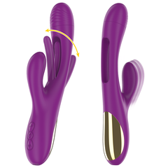 Apolo vibrador multifuncion recargable 7 vibraciones con lengua oscilante morado