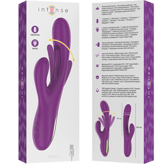 Apolo vibrador multifuncion recargable 7 vibraciones con lengua oscilante morado