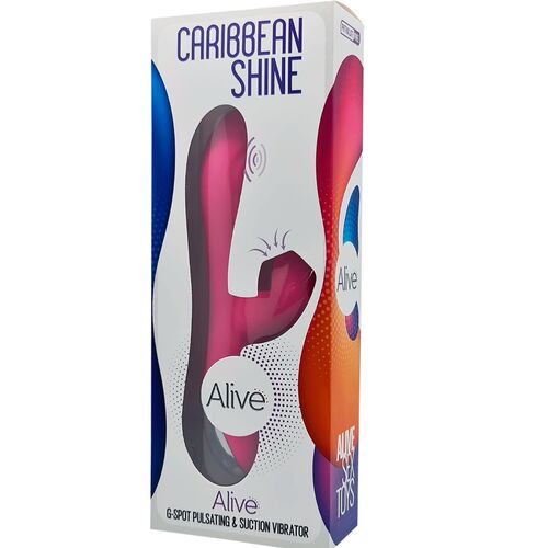 ALIVE- CARIBBEAN SHINE VIBRADOR Y SUCCIONADOR FUCSIA