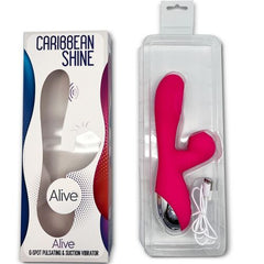 ALIVE- CARIBBEAN SHINE VIBRADOR Y SUCCIONADOR FUCSIA